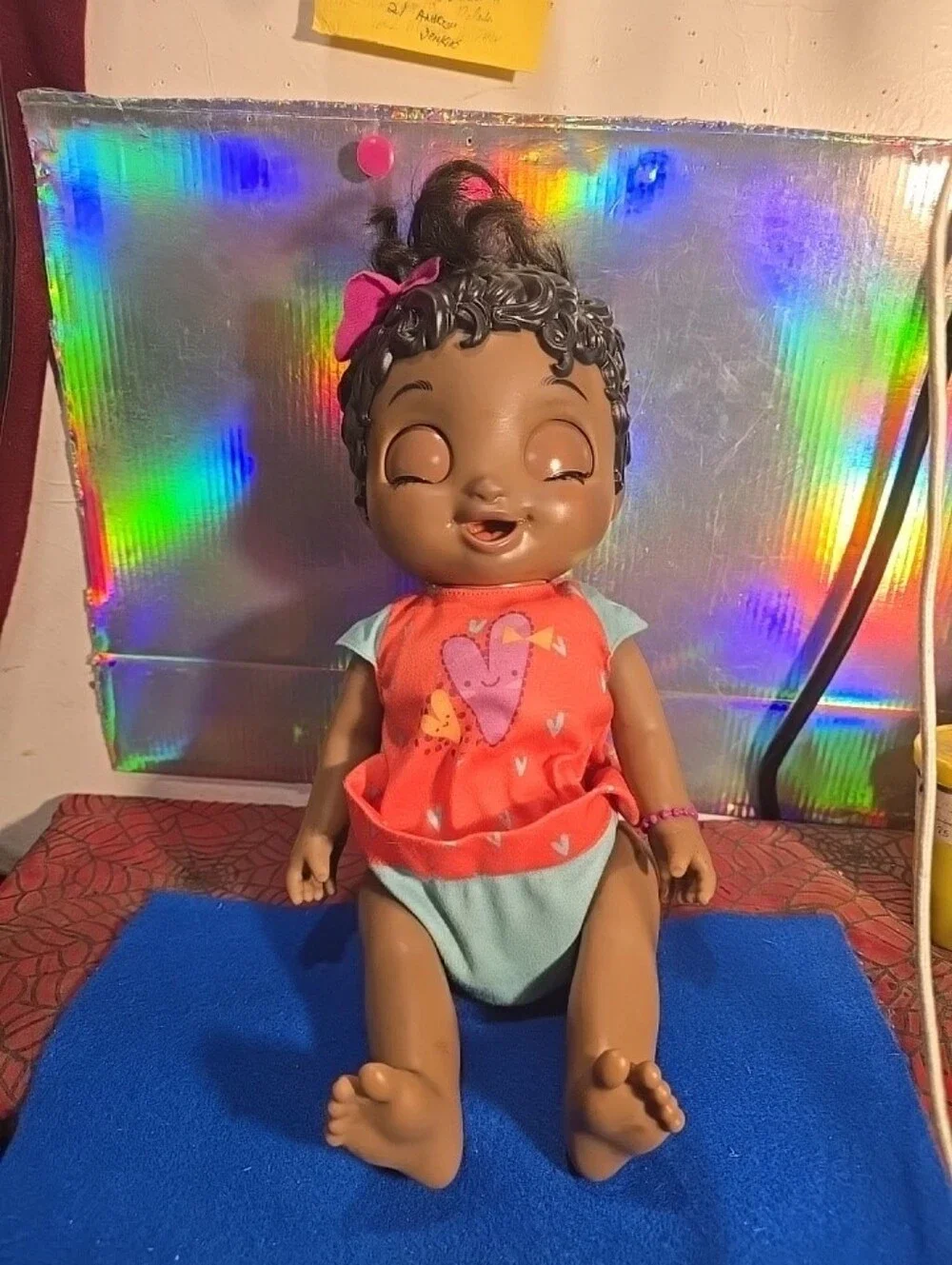 071326 Baby Alive BABY GROWS UP Lovely Rosie African American Doll Talking 14